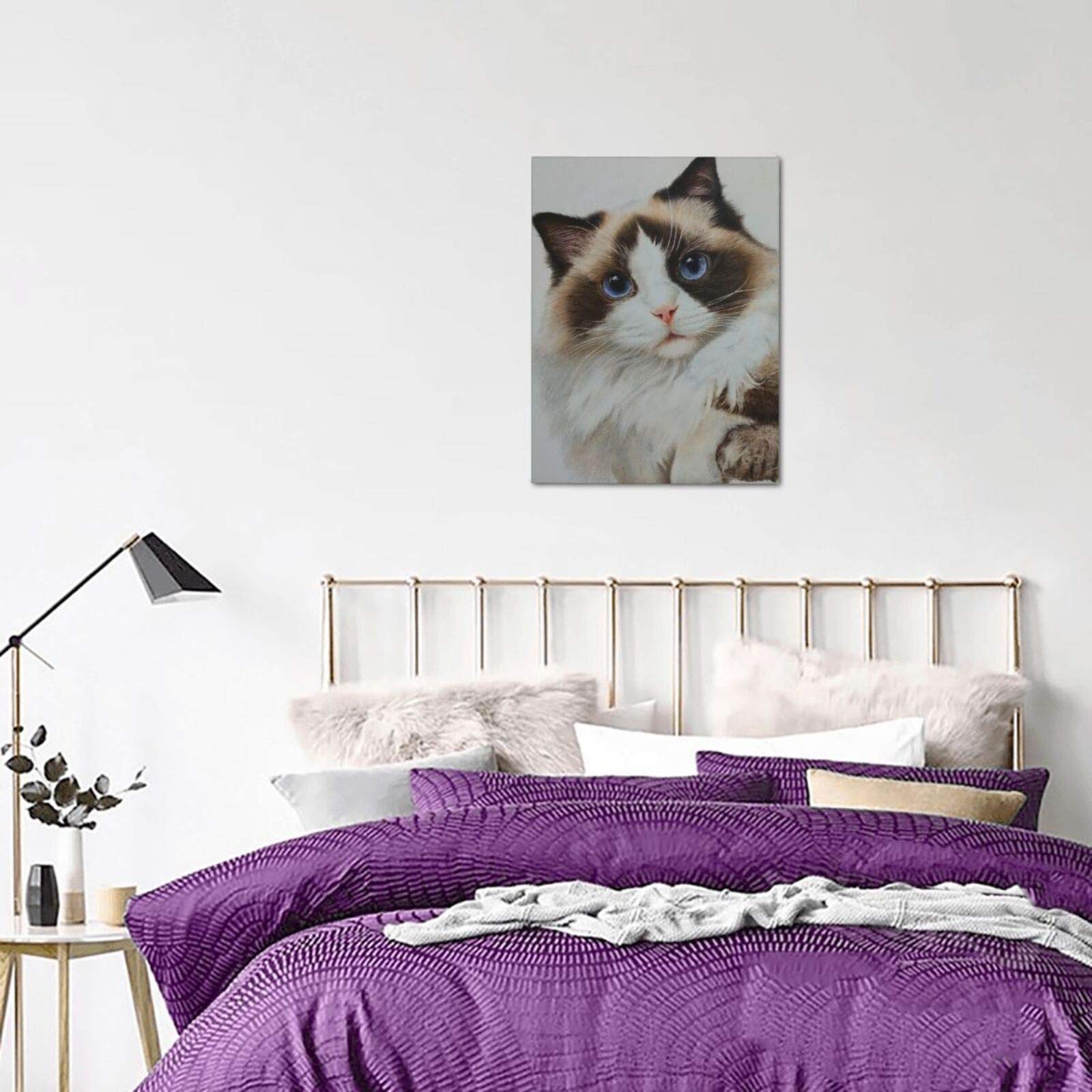 Amazon｜かわいい ラグドール 猫 壁掛け 壁の絵 インテリア アート